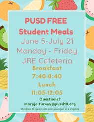 PUSD FREE Student Meals